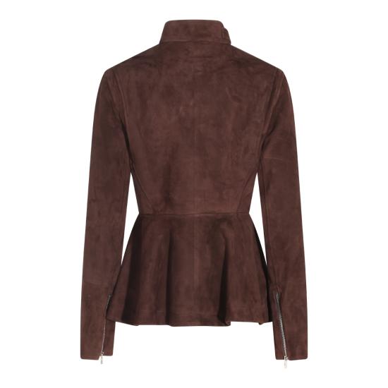 26FW 알라이아 가죽 자켓 AA9V1317L053D 719 CHOCOLAT - ALAIA