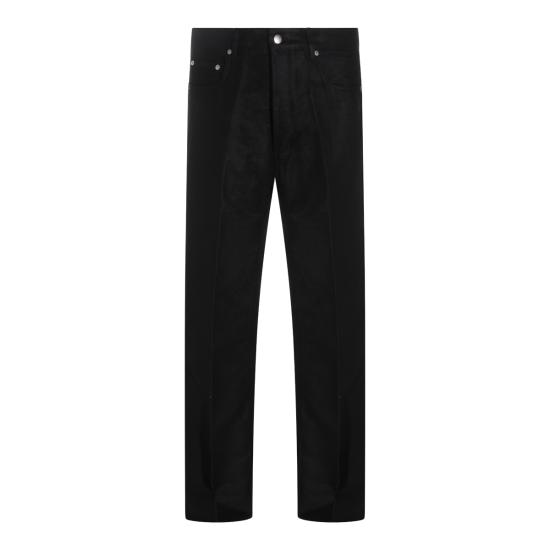 26FW 릭 오웬스 스트레이트 팬츠 RU02F4333 MOR09 BLACK