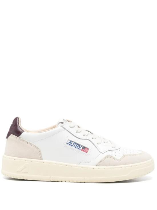 26FW 오트리 메달리스트 로우 스니커즈 AULM LS18 White bordeux