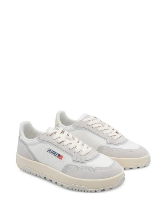 26FW 오트리 WILDPACE 로우 스니커즈 립스탑 나일론 가죽 LDLM AK01 White marshmellow - AUTRY