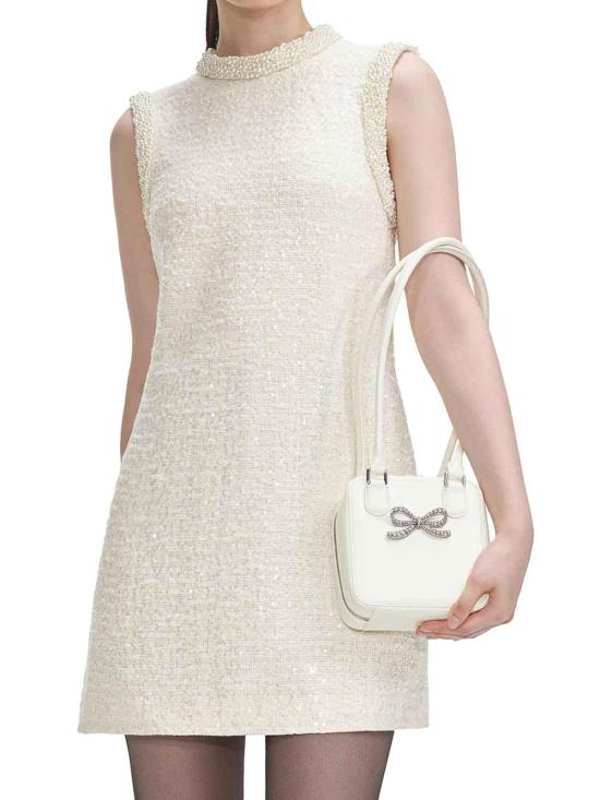 26SS 셀프 포트레이트 미디 원피스 RS25005SCREAM White - SELF PORTRAIT