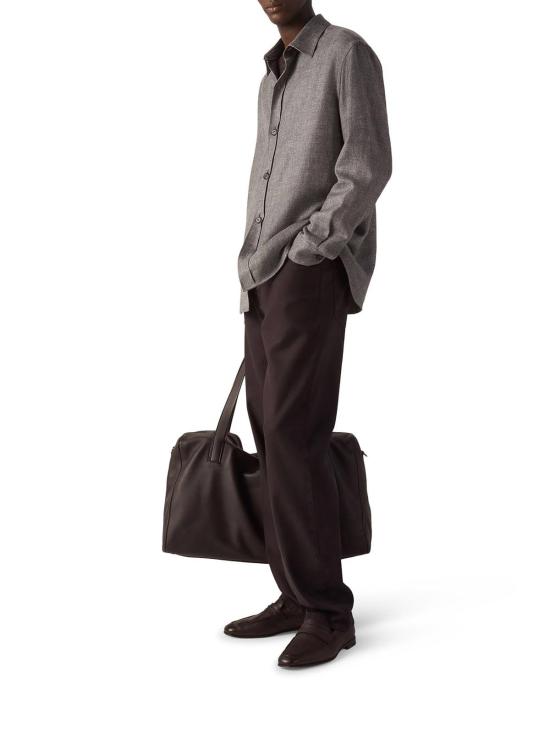 26SS 에르메네질도제냐 셔츠 UHV75A3SOT52M09G Brown - ERMENEGILDO ZEGNA