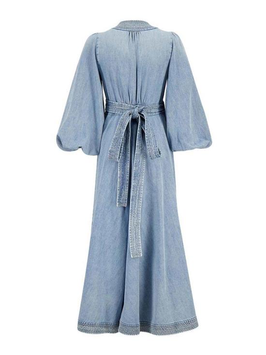 26FW 짐머만 미디 스커트 7266DSS262SKYLK Blue - ZIMMERMANN
