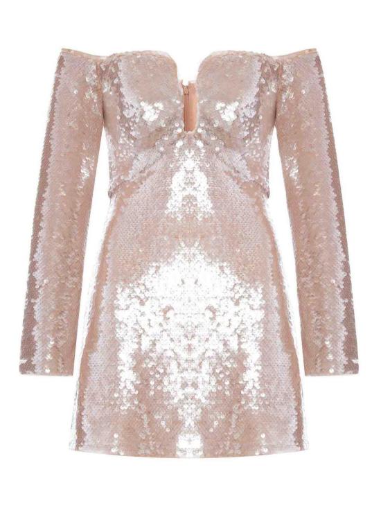 26SS 셀프 포트레이트 숏 원피스 RS25109SBEIGE Nude Neutrals