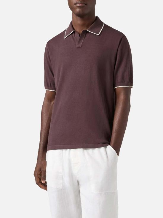 26SS 세인트바쓰 폴로 티셔츠 SLO001400098L Brown - MC2 SAINT BARTH