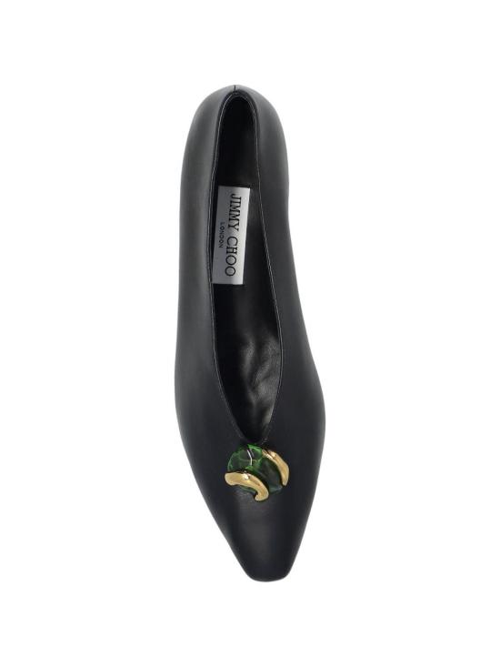 26FW 지미추 플랫 슈즈 MARGOTFLATEPFBLACKCLOVER Black - JIMMY CHOO