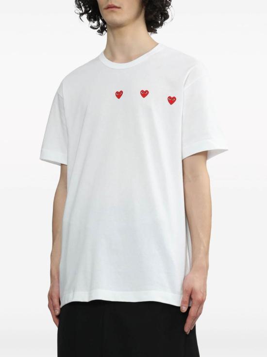 26SS 꼼데가르송 반팔 티셔츠 AXT3373 White - COMME DES GARCONS