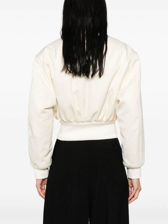 26SS 발렌시아가 크롭 봄버 자켓 872303TTO299002 Cream - BALENCIAGA