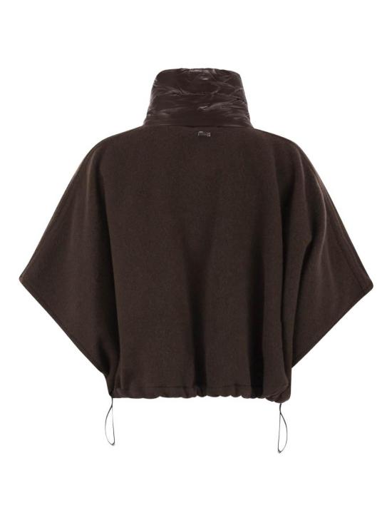 26FW 에르노 A 셰이프 리조트 쇼트 판초 GI00042DR333958810 Brown - HERNO