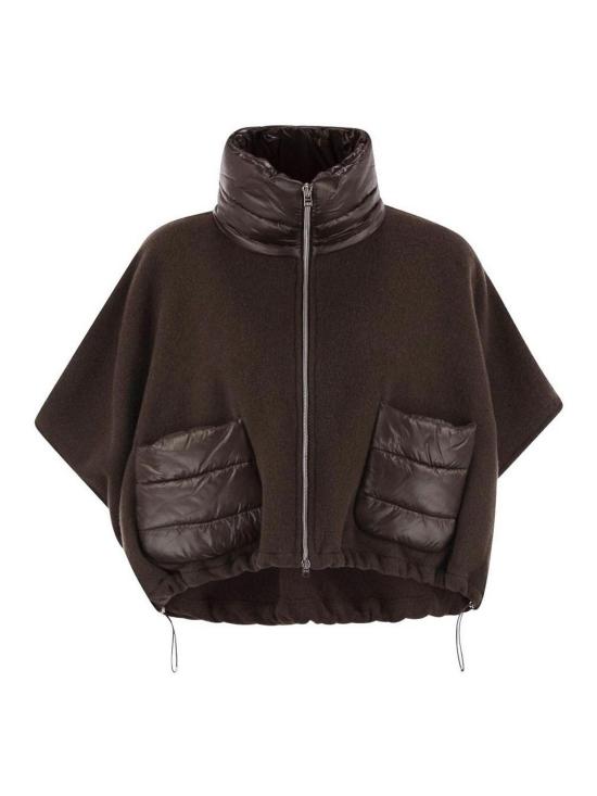 26FW 에르노 A 셰이프 리조트 쇼트 판초 GI00042DR333958810 Brown