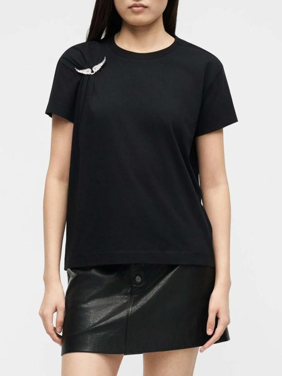 26SS 자딕앤볼테르 반팔 티셔츠 JWTS02871BLACK - ZADIG & VOLTAIRE