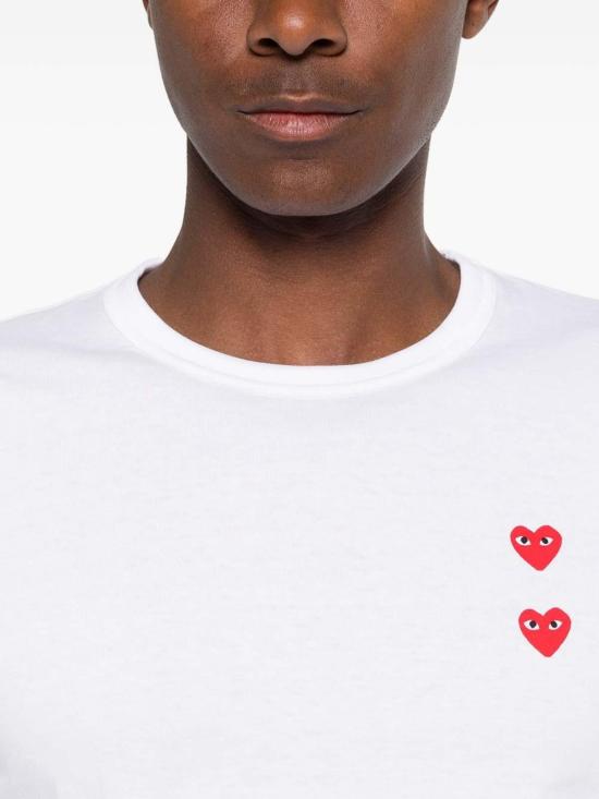 26SS 꼼데가르송 반팔 티셔츠 AXT3393 White - COMME DES GARCONS