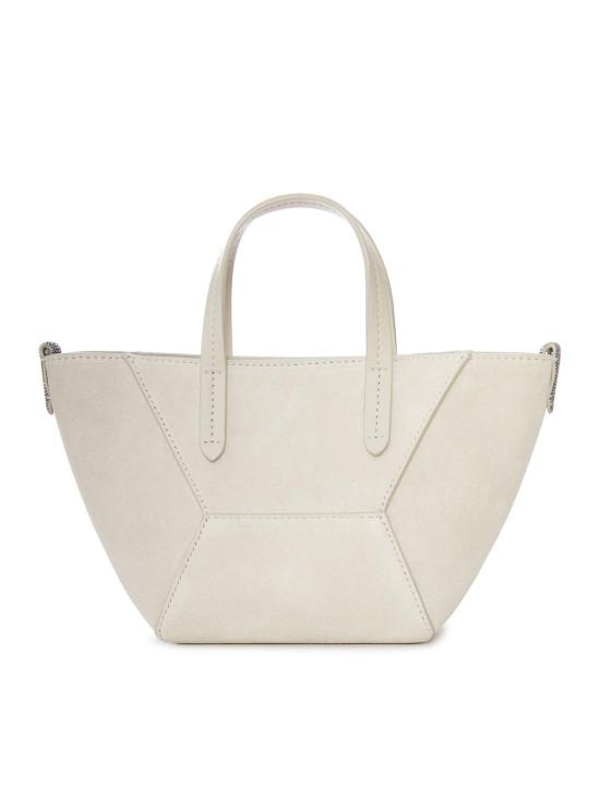 26FW 브루넬로 쿠치넬리 스웨이드 BC Duo 미니 백 MBDLD2675PC8905 White - BRUNELLO CUCINELLI