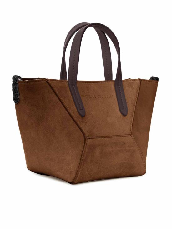 26FW 브루넬로 쿠치넬리 스웨이드 BC Duo 미니 백 MBDLD2675PC9773 Brown - BRUNELLO CUCINELLI