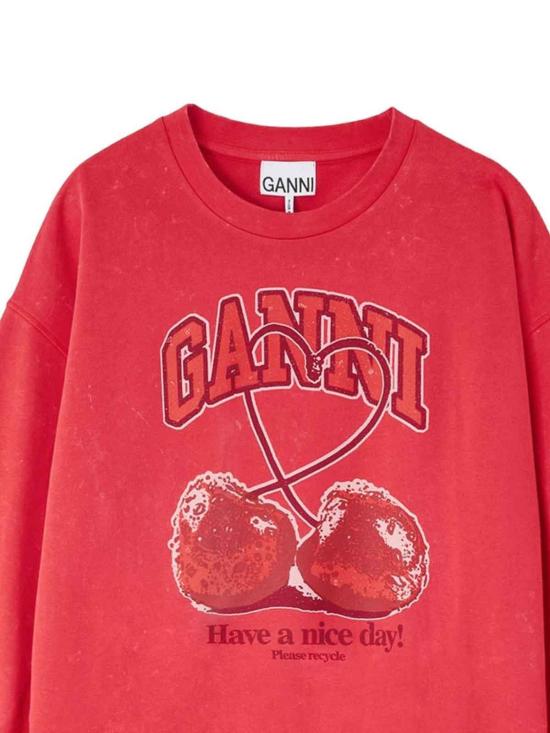 26FW 가니 긴팔 티셔츠 A1060082472 Red - GANNI