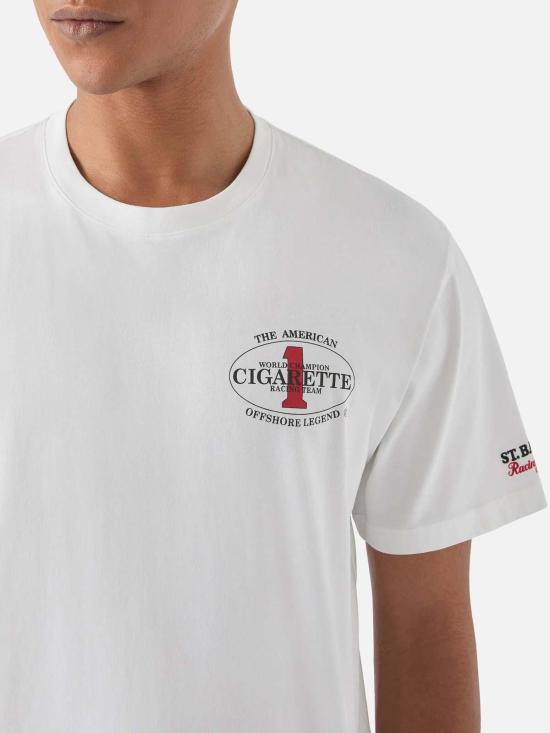 26SS 세인트바쓰 반팔 티셔츠 PRL000207773L White - MC2 SAINT BARTH