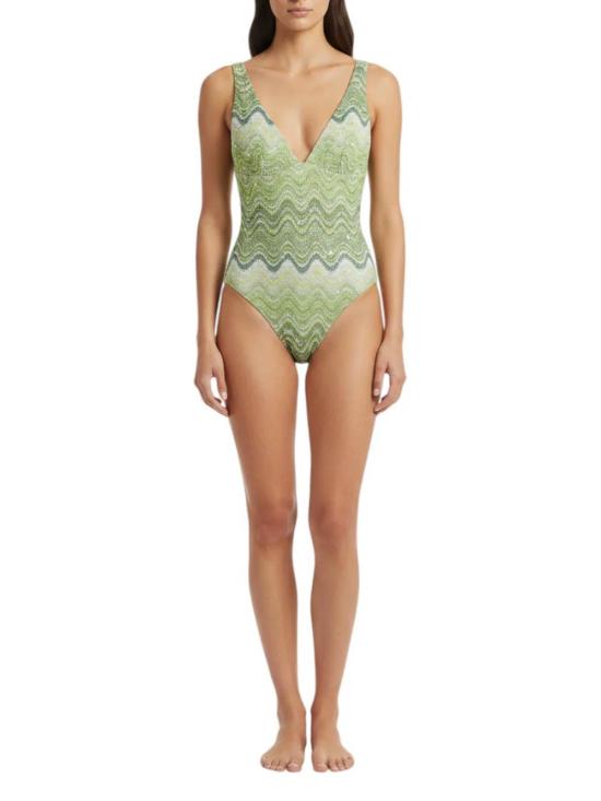 26SS 세인트바쓰 원피스 수영복 MAVI00101209L Green - MC2 SAINT BARTH