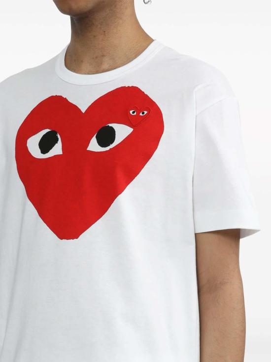 26SS 꼼데가르송 반팔 티셔츠 AXT0261 White - COMME DES GARCONS