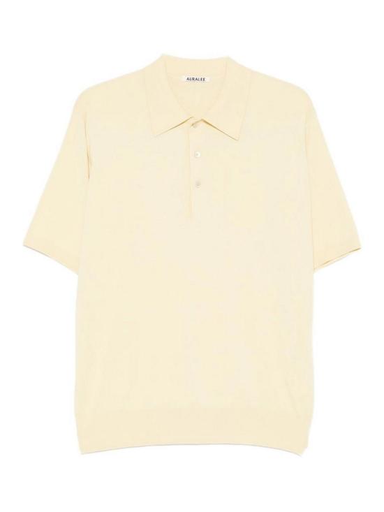 26SS 오라리 폴로 티셔츠 A26SP03KAYELLOWBEIGE Yellow