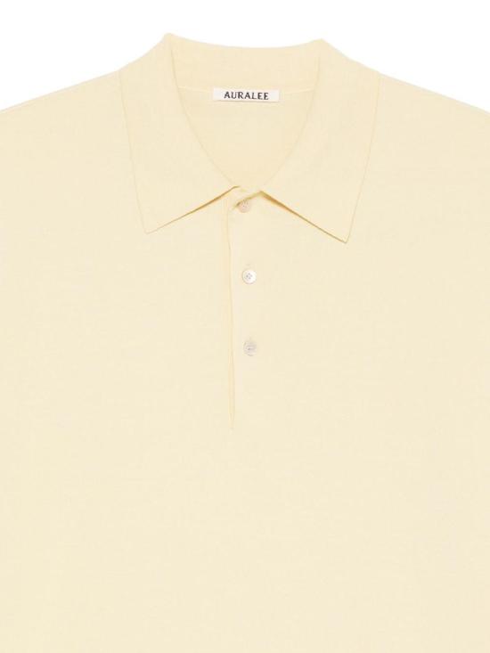 26SS 오라리 폴로 티셔츠 A26SP03KAYELLOWBEIGE Yellow - AURALEE