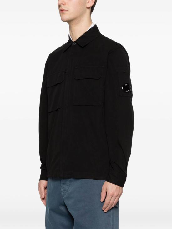 26SS 씨피 컴퍼니 오가닉 개버딘 지퍼 렌즈 오버셔츠 20CMOS156A110143G999 Black - C.P. COMPANY