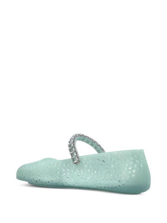 26FW 지미추 플랫 슈즈 THEJELLYNTXLIGHTVERDESILVER Green - JIMMY CHOO