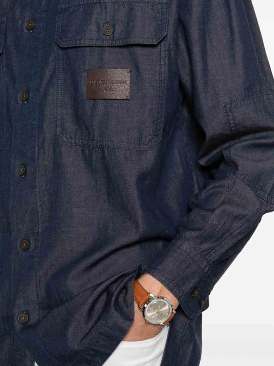 26SS 엠포리오 아르마니 셔츠 EM005495AF25156MB001 Blue - EMPORIO ARMANI