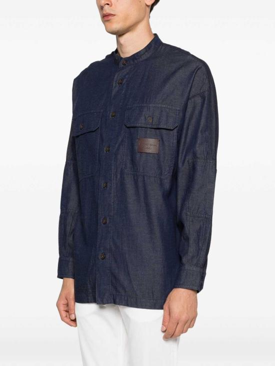 26SS 엠포리오 아르마니 셔츠 EM005495AF25156MB001 Blue - EMPORIO ARMANI