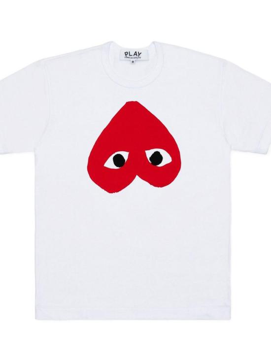 26SS 꼼데가르송 반팔 티셔츠 AXT3461 White - COMME DES GARCONS