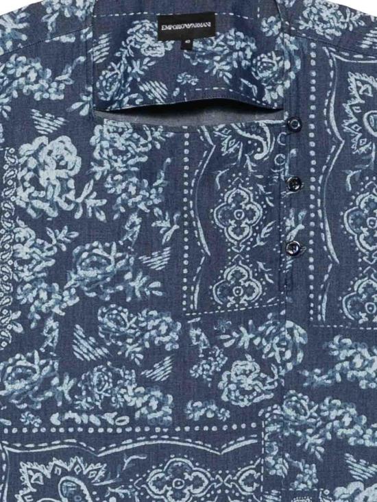 26SS 엠포리오 아르마니 반팔 티셔츠 EW003486AF21079FB002 Blue - EMPORIO ARMANI