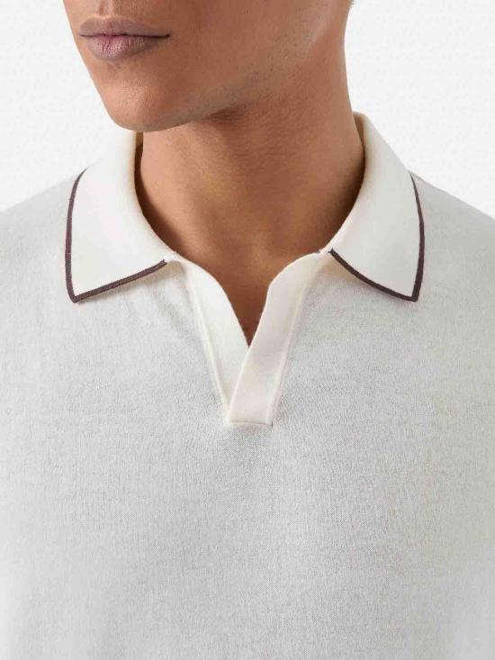26SS 세인트바쓰 폴로 티셔츠 SLO001400095L Cream - MC2 SAINT BARTH