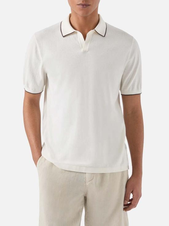 26SS 세인트바쓰 폴로 티셔츠 SLO001400095L Cream - MC2 SAINT BARTH