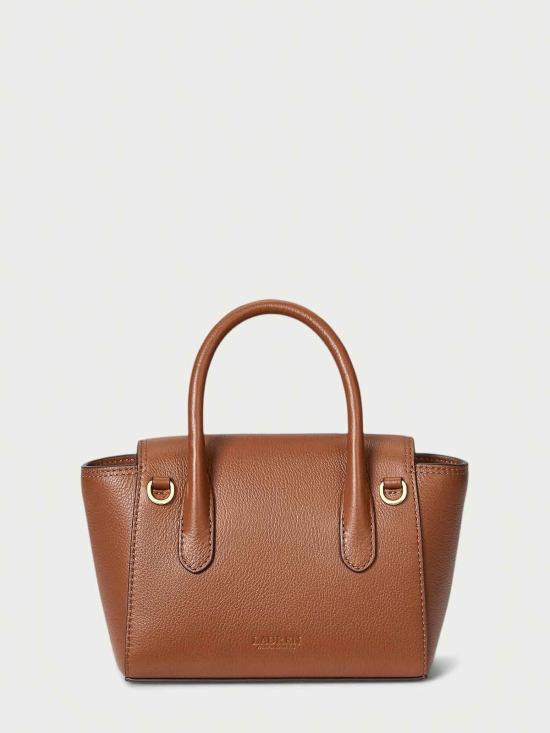 26SS 랄프 로렌 태너 페블 레더 스몰 사첼 토트백 431969349001 Brown - RALPH LAUREN