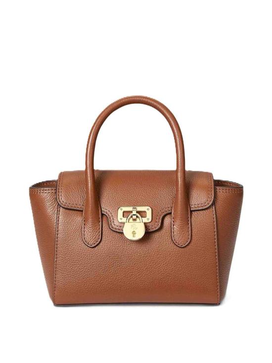 26SS 랄프 로렌 태너 페블 레더 스몰 사첼 토트백 431969349001 Brown