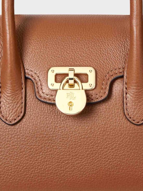 26SS 랄프 로렌 태너 페블 레더 스몰 사첼 토트백 431969349001 Brown - RALPH LAUREN