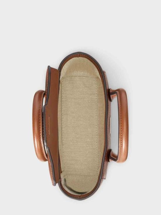 26SS 랄프 로렌 태너 페블 레더 스몰 사첼 토트백 431969349001 Brown - RALPH LAUREN