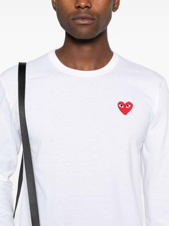 26FW 꼼데가르송 긴팔 티셔츠 AXT118D2 White - COMME DES GARCONS