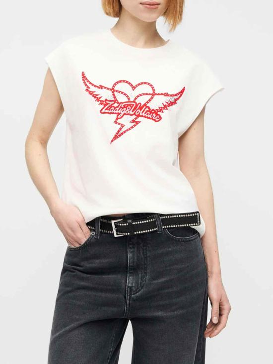 26SS 자딕앤볼테르 반팔 티셔츠 JWTT01280JUDO White - ZADIG & VOLTAIRE