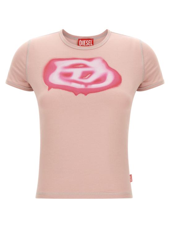 26SS 디젤 T-UNCUTIES-LONG-S3 티셔츠 A204970QHHA33L Pink