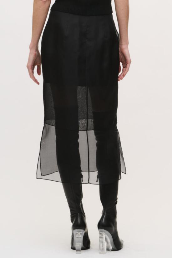 브랜든 맥스웰 미디 스커트 브렛 펜슬 스커트 블랙 - BRANDON MAXWELL