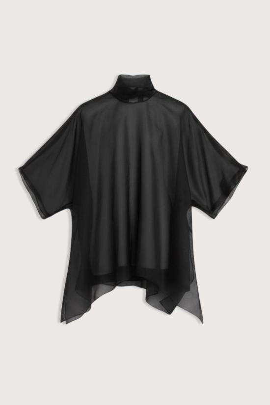  Brandon Maxwell 블라우스 브랜든 맥스웰 칼리 오르간자  (넥타이 포함) 블랙