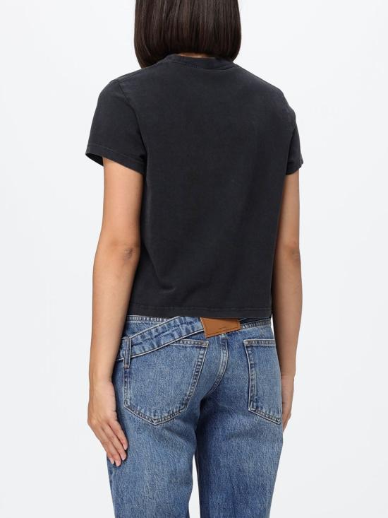 26FW 알렉산더 왕 반팔 티셔츠 1CC3261302 011 Black - ALEXANDER WANG