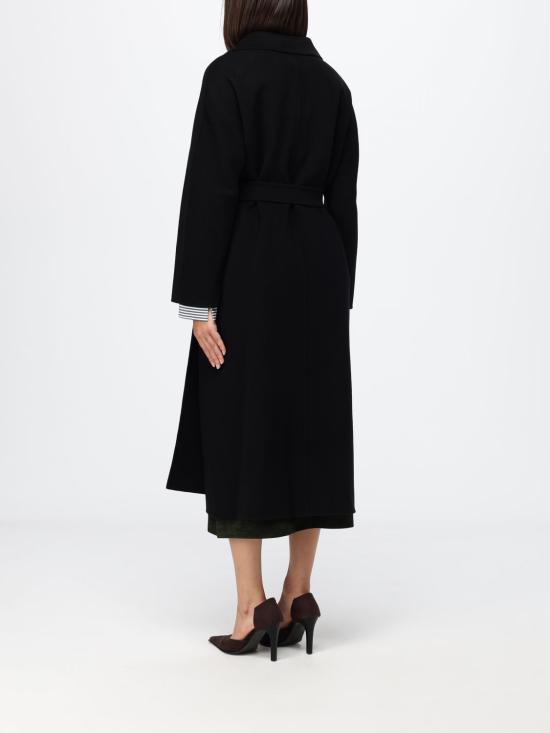 26FW 에스막스마라 에스막스마라 에스투리아 벨티드 울 코트 2629016101600 013 Black - 'S MAX MARA