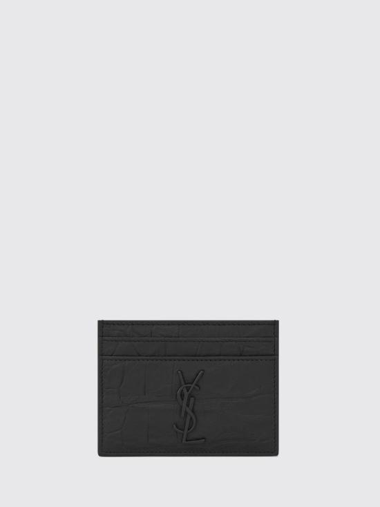 26SS 생로랑 모노그램 카드지갑 485631C9H0U 1000 Black