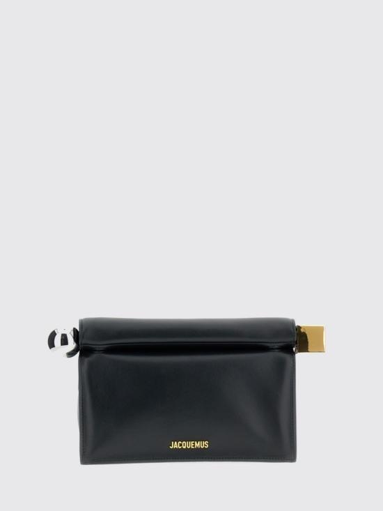26FW 자크뮈스 론드 까레 클러치 BAW00356AC27L14 990 Black