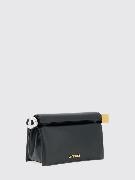 26FW 자크뮈스 론드 까레 클러치 BAW00356AC27L14 990 Black - JACQUEMUS