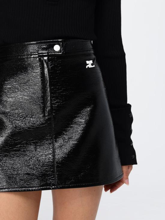 26FW 쿠레쥬 숏 스커트 PERCJU001VY0014 9999 Black - COURREGES