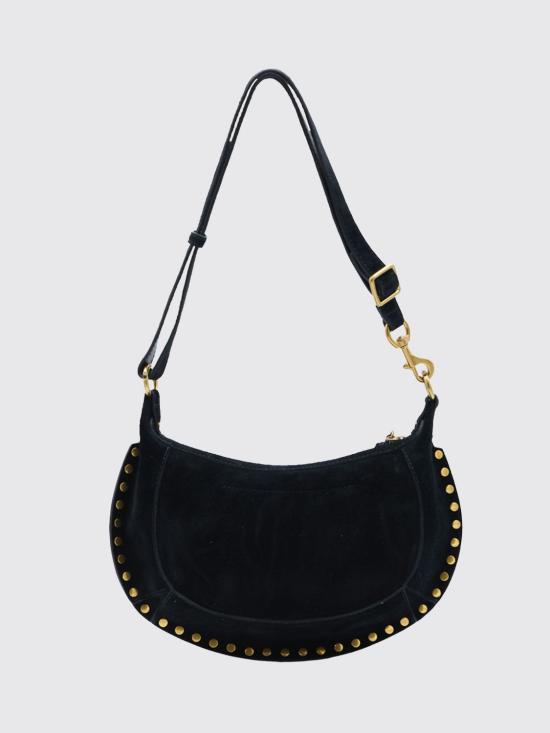 26FW 이자벨마랑 오스칸 문 스웨이드 카프스킨 레더 숄더백 PP0003FAA3C32M 01BK Black - ISABEL MARANT