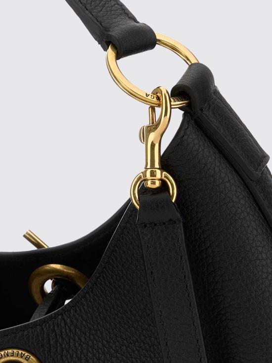 26SS 발렌시아가 캐리 호보 레더 스몰 숄더백 8456012ABNQ 1000 Black - BALENCIAGA