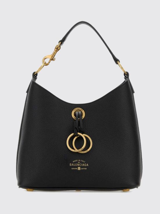 26SS 발렌시아가 캐리 호보 레더 스몰 숄더백 8456012ABNQ 1000 Black